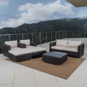 Outdoor Wicker Sectional w/ Cushions - NH805003 patio chairs, outdoor seating