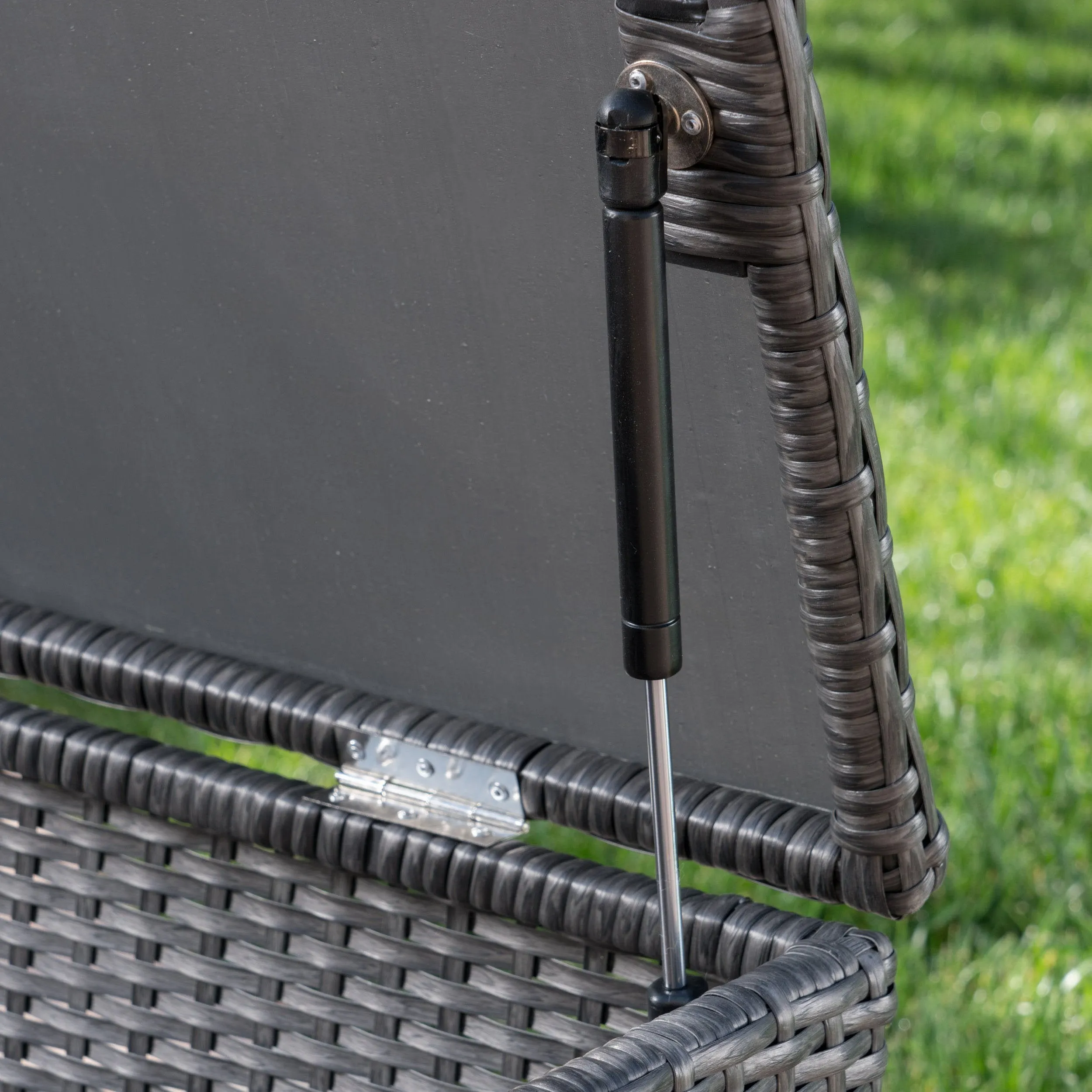 Outdoor Wicker Storage Chest - NH240403