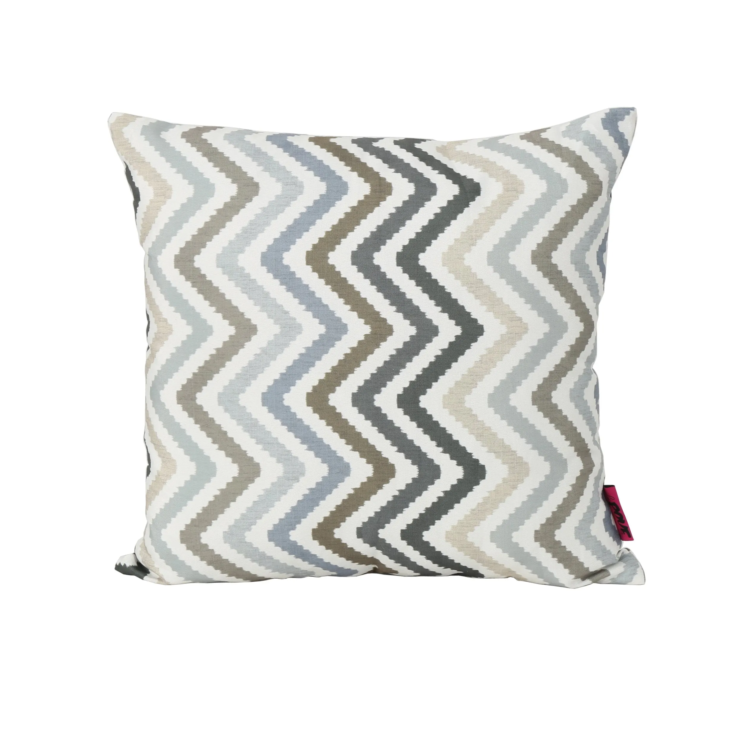 Outdoor Zig Zag Striped Water Resistant Tasseled Square and Rectangular Throw Pillows (Set of 4) - NH870303