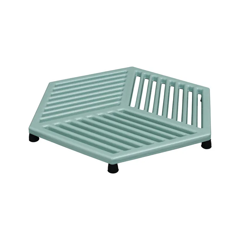 Pavlion Large Cast Iron Trivet, Blue round coffee table, wooden coffee table