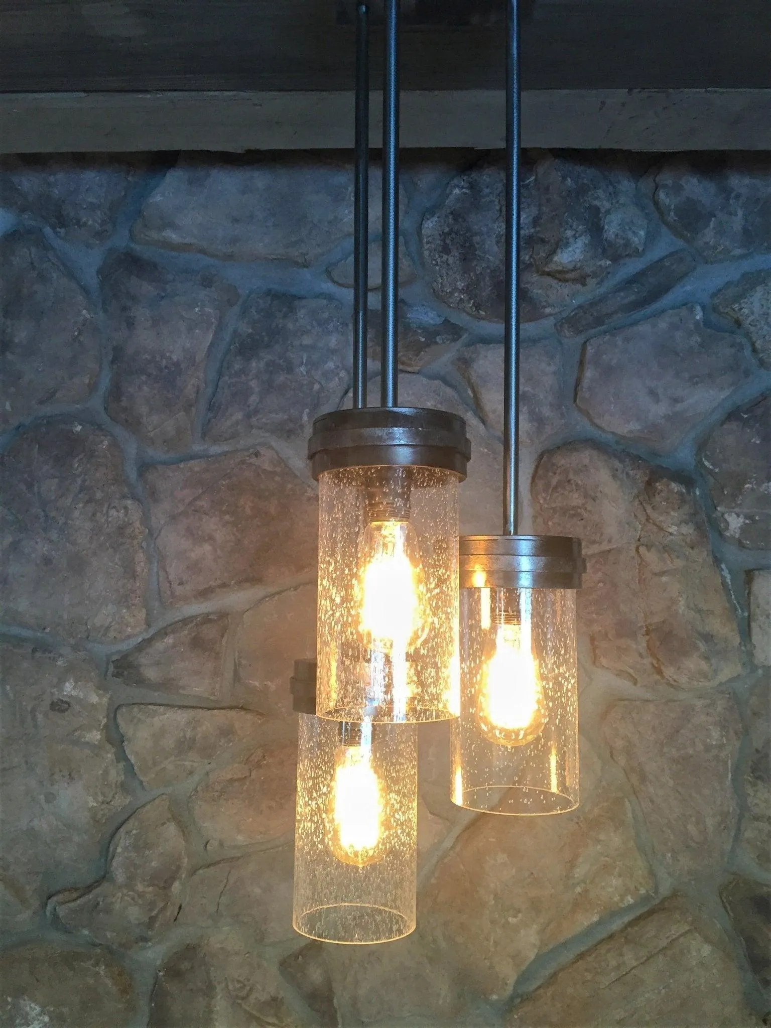 Pebble Creek Cylinder Pendant Light mattress topper, bed base