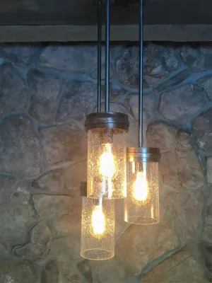 Pebble Creek Cylinder Pendant Light patio chat set, outdoor furniture set
