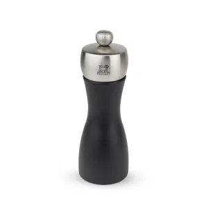 Pepper mill, 15cm, Peugeot, Fidji, matt black and stainless steel finish napkin rings, dining placemats