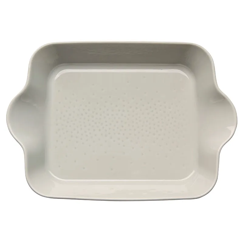 Piccadilly Oven Dish, D38.5 x W27cm x H6.5cm, White curtain fabric, upholstery textile
