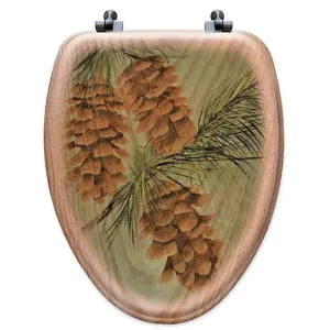 Pine Cone Art Oak Toilet Seat wall sconce light, hallway light