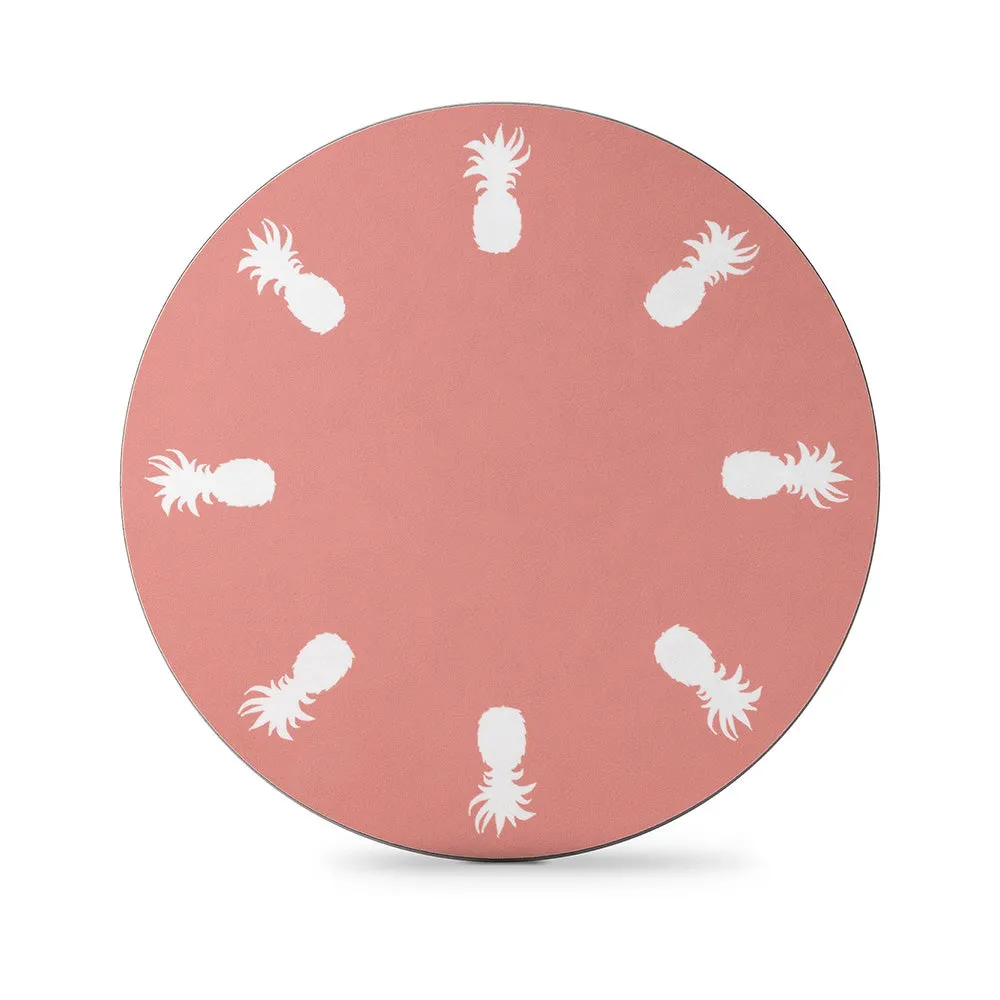 Pineapple Round Table Mat Set of 4, Rose Pink tufted headboard, king headboard