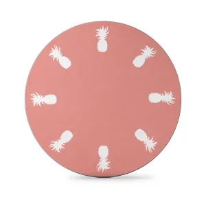 Pineapple Round Table Mat Set of 4, Rose Pink tufted headboard, king headboard
