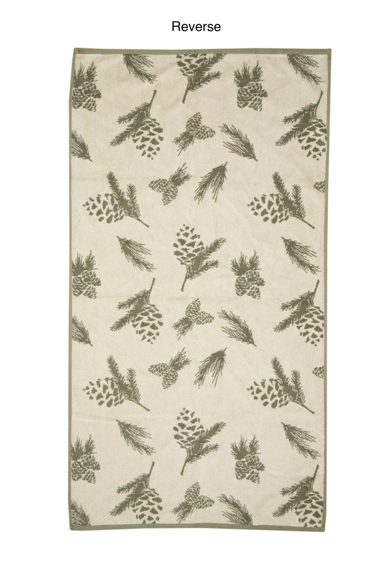 Pinecone Decorated Bathroom Towels