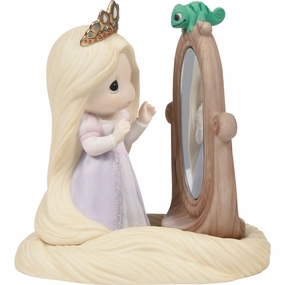 Precious Moments Disney Rapunzel with Mirror You're A Princess Figurine Decorative Mirror,Home Decor Mirror