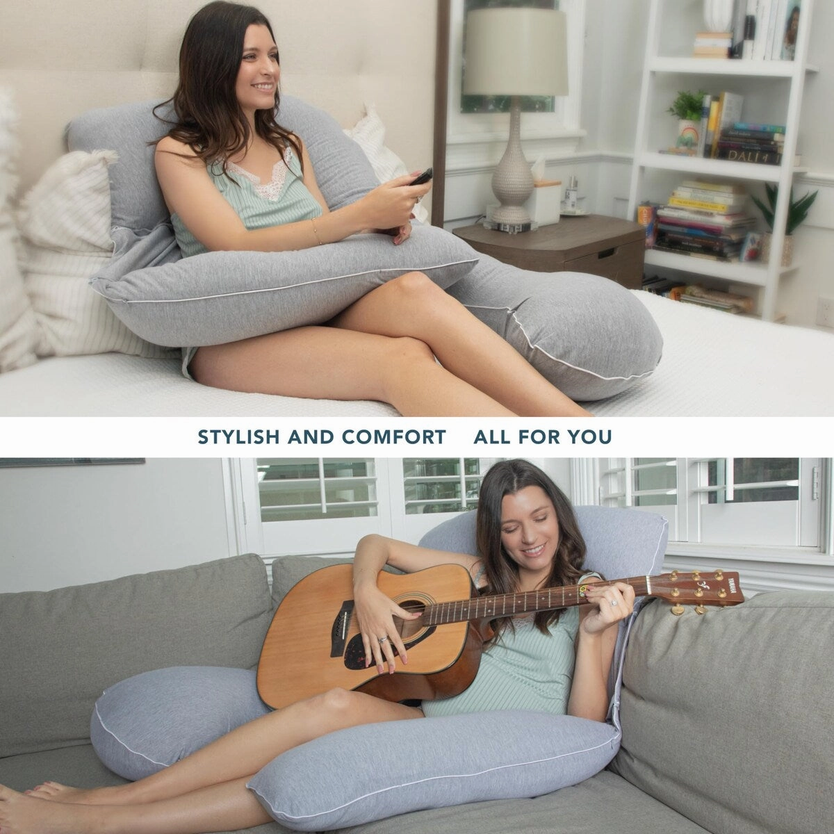 Pregnancy Pillows, U-Shape Full Body Pillow Removable Jersey Cotton Cover Pregnancy Pillows,Maternity Pillow and Pregnancy
