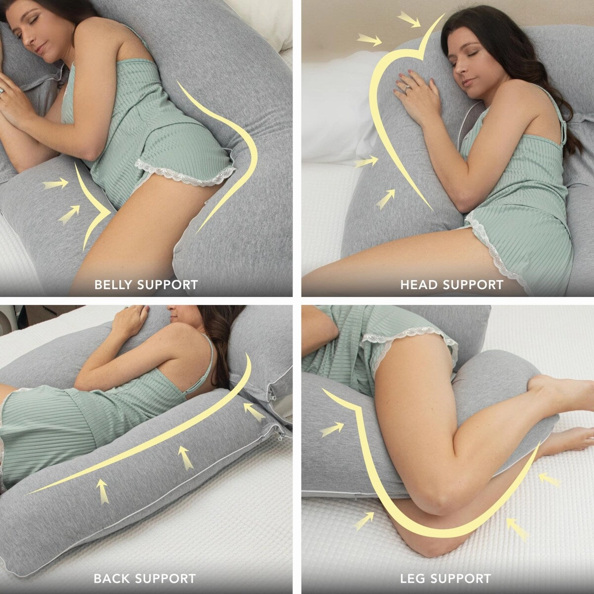 Pregnancy Pillows, U-Shape Full Body Pillow Removable Jersey Cotton Cover Pregnancy Pillows,Maternity Pillow and Pregnancy