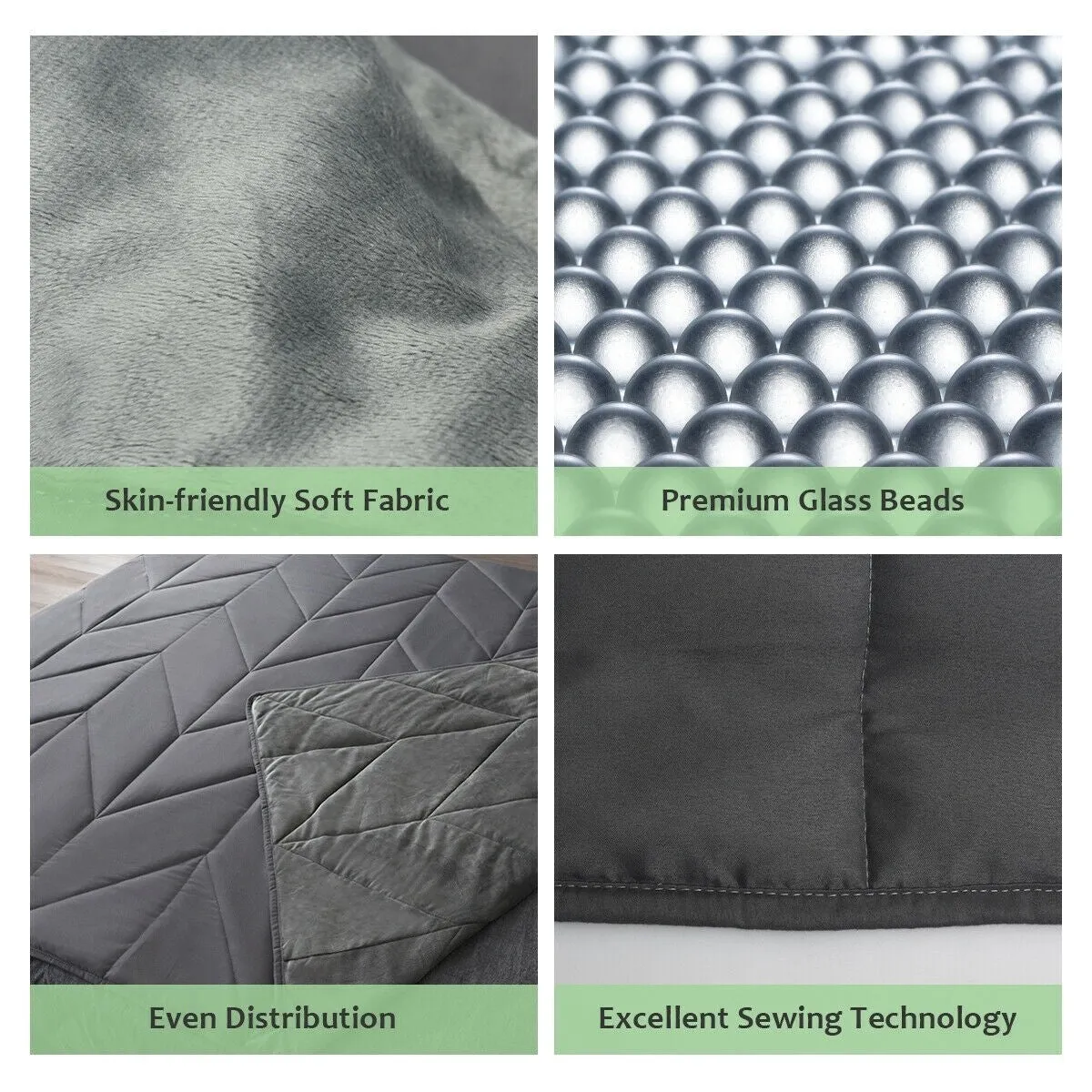 Premium Weighted Blanket 15-20lbs |60"x80"| Queen Size