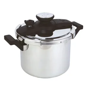 Prestige Twist N Lock Pressure Cooker, 6l, Silver curtain fabric, upholstery textile