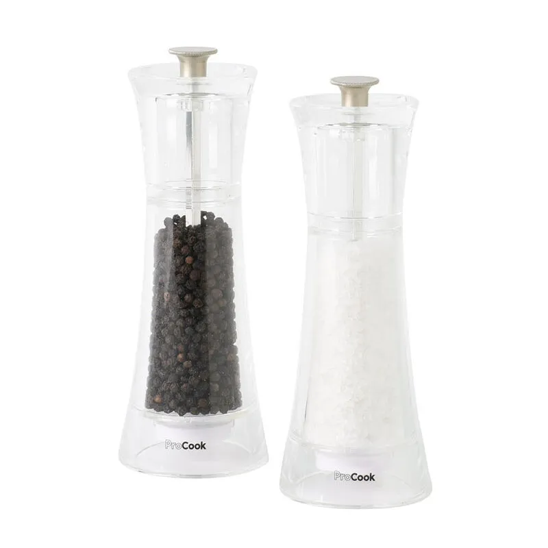 ProCook Acrylic Salt and Pepper Mill Set 18cm