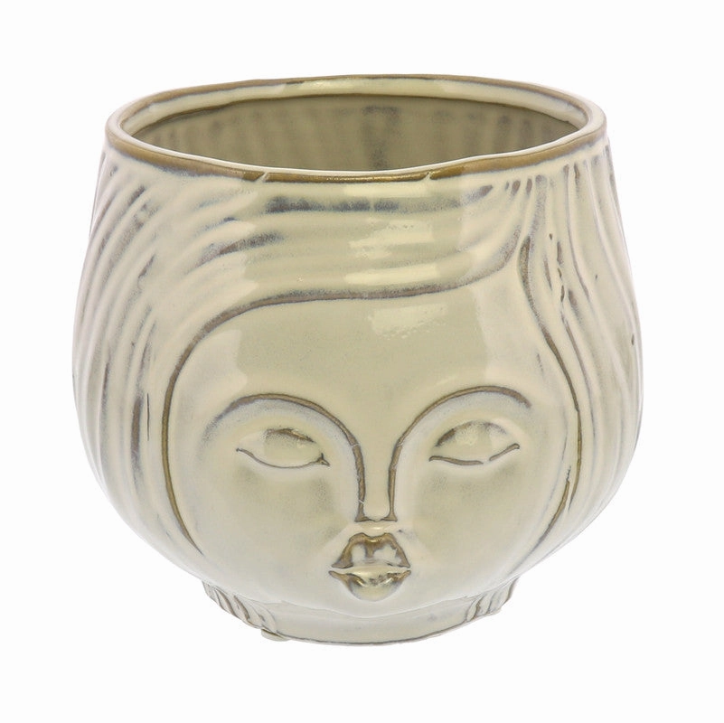 Pucker Up Ceramic Vase - Fancy White Vase,Ceramic Vase
