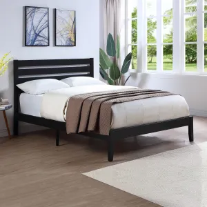 Queen Size Bed with Headboard - NH762903 throw blanket, decorative pillow