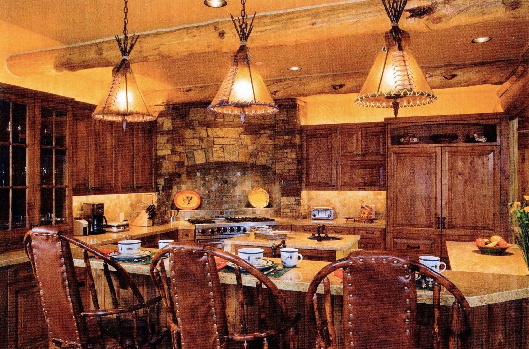 Rawhide Teepee Pendant Light