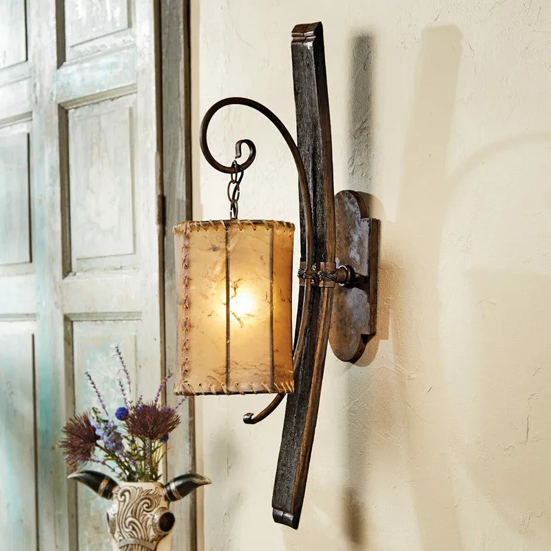 Recycled Tequila Stave Wall Sconce