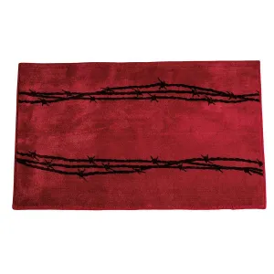 Red Barbed Wire Kitchen/Bath Rug bath rugs, non-slip bathroom mat
