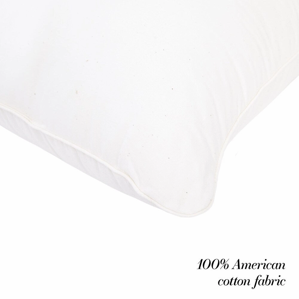 RED LAND COTTON Madeline Gray Down Alternative Euro Pillow - White
