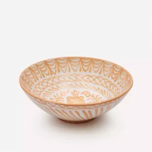 Repintado Large Serving Bowl, D30cm, Melon napkin rings, dining placemats