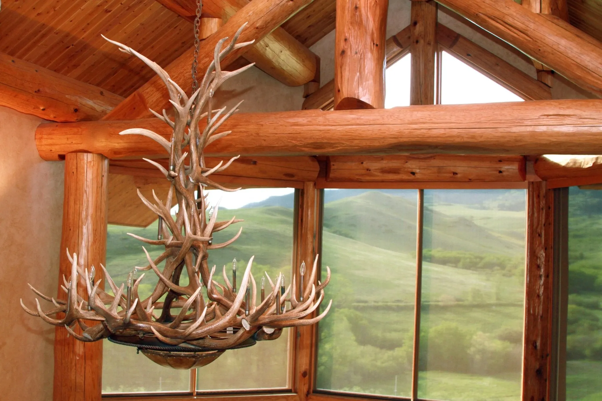 Rocky Mountain Elk Antler Chandelier