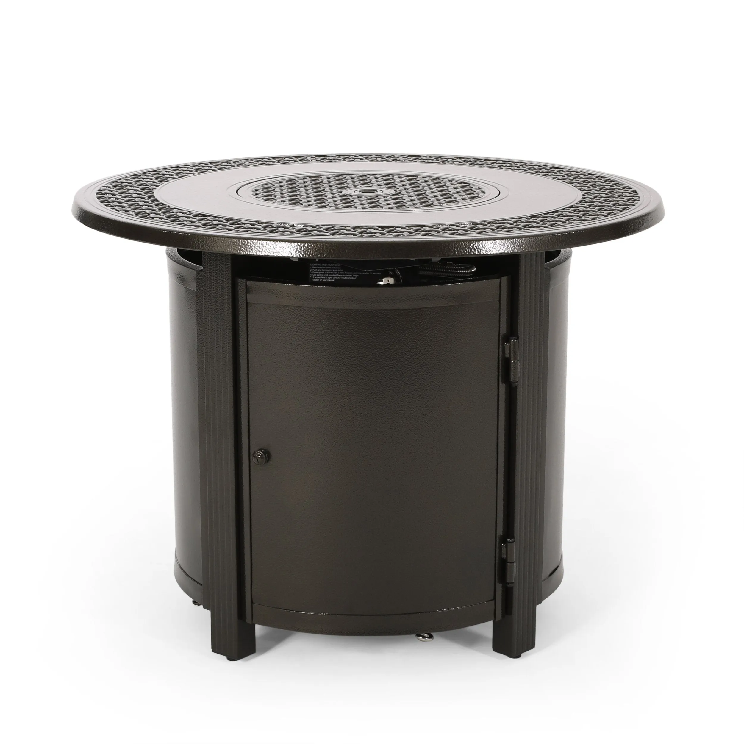 Round Aluminum Propane Fire Pit - NH379213 patio chairs, outdoor seating