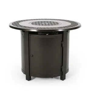 Round Aluminum Propane Fire Pit - NH379213 patio chairs, outdoor seating
