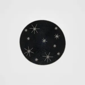 Round placemat, 38cm, Joanna Buchanan, Star, Black tufted headboard, king headboard