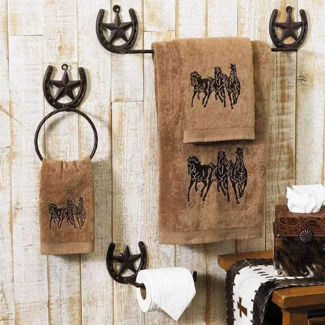 Running Horses Bath Towels