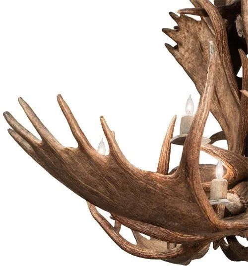 Rustic 12-Light Moose Antler Chandelier for Luxe Decor