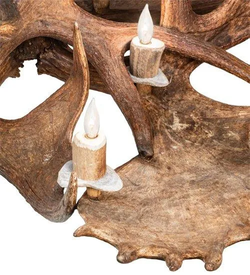 Rustic 12-Light Moose Antler Chandelier for Luxe Decor