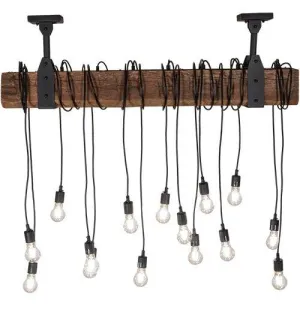 Rustic Beam Pendant Light patio chat set, outdoor furniture set