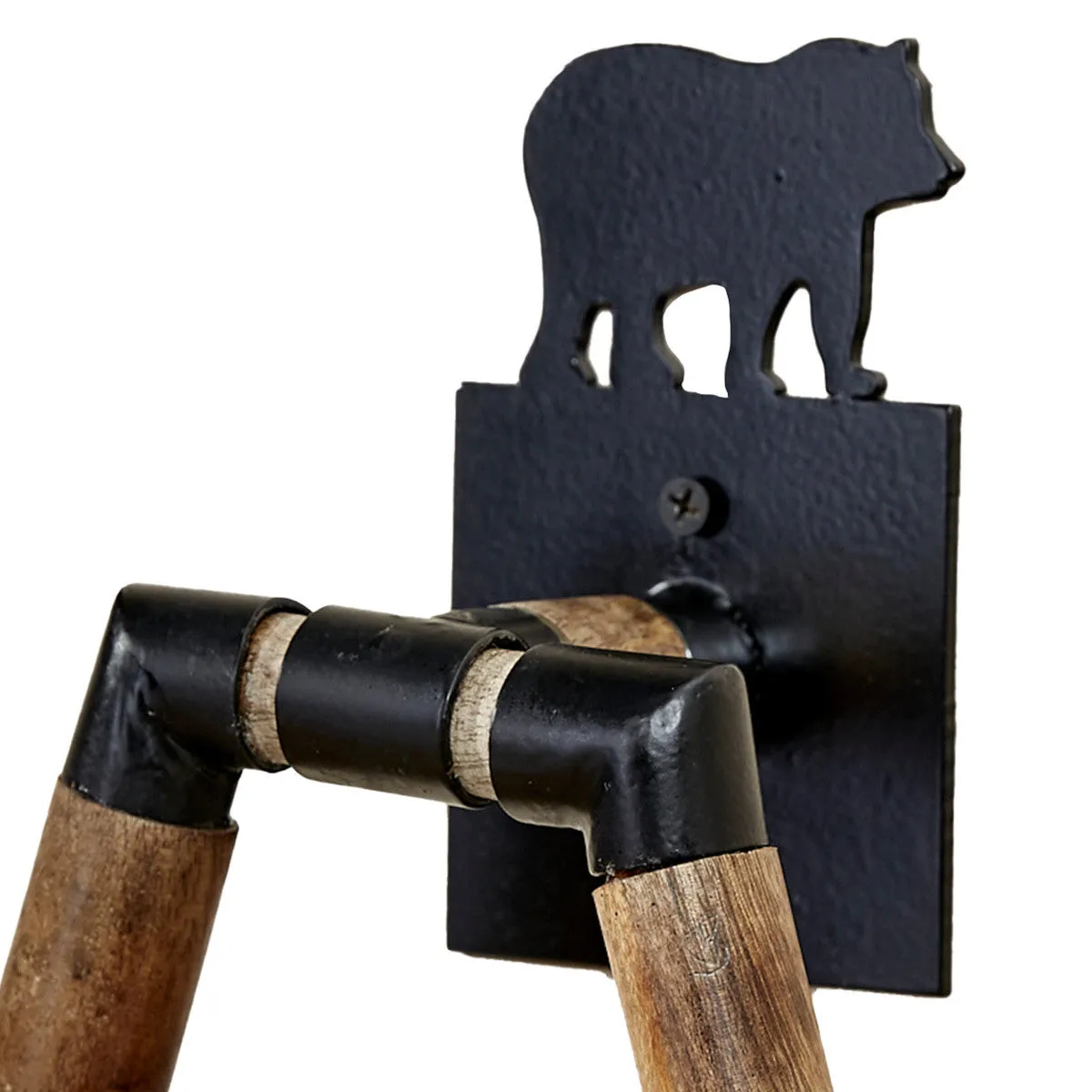Rustic Bear Towel Ring