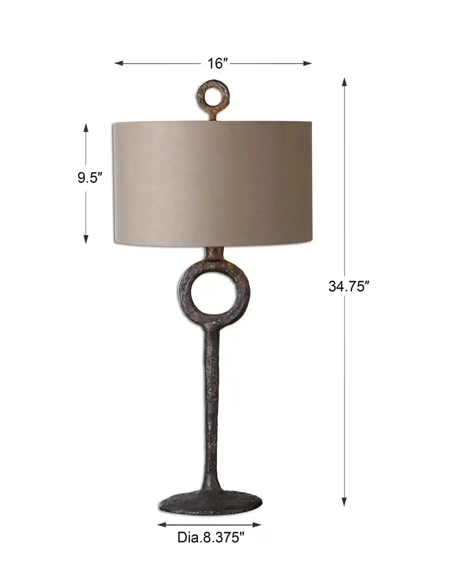 Rustic Cast Iron Table Lamp