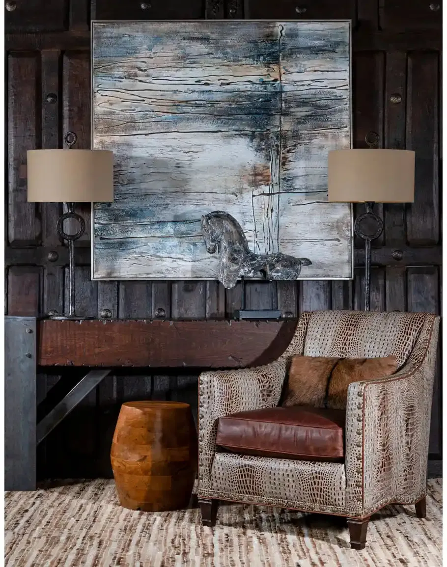 Rustic Cast Iron Table Lamp