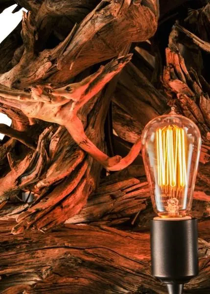 Rustic Driftwood Lodge Chandelier