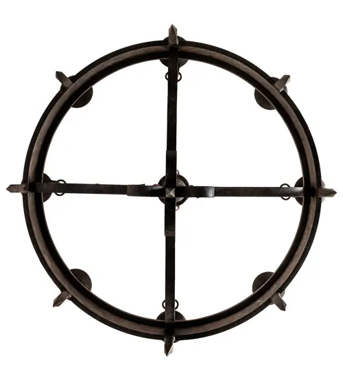 Rustic Floral Medallion Bobeche Chandelier