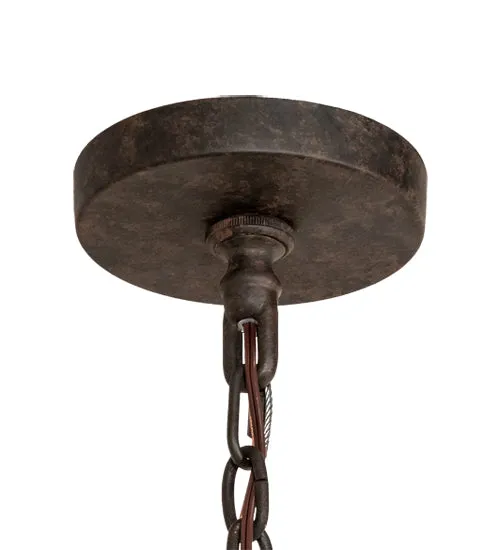 Rustic Floral Medallion Bobeche Chandelier