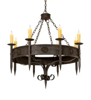 Rustic Floral Medallion Bobeche Chandelier patio chat set, outdoor furniture set