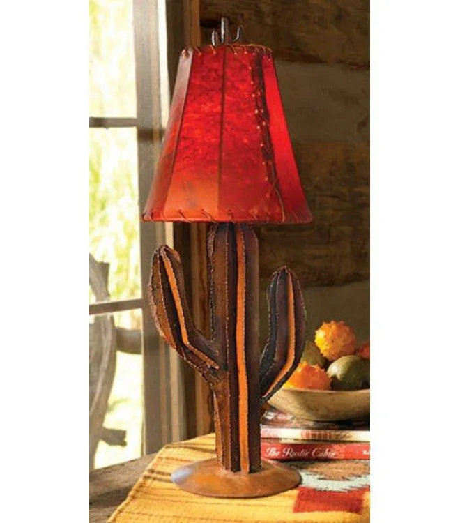 Rustic Iron Saguaro Table Lamp ceiling light, pendant lamp