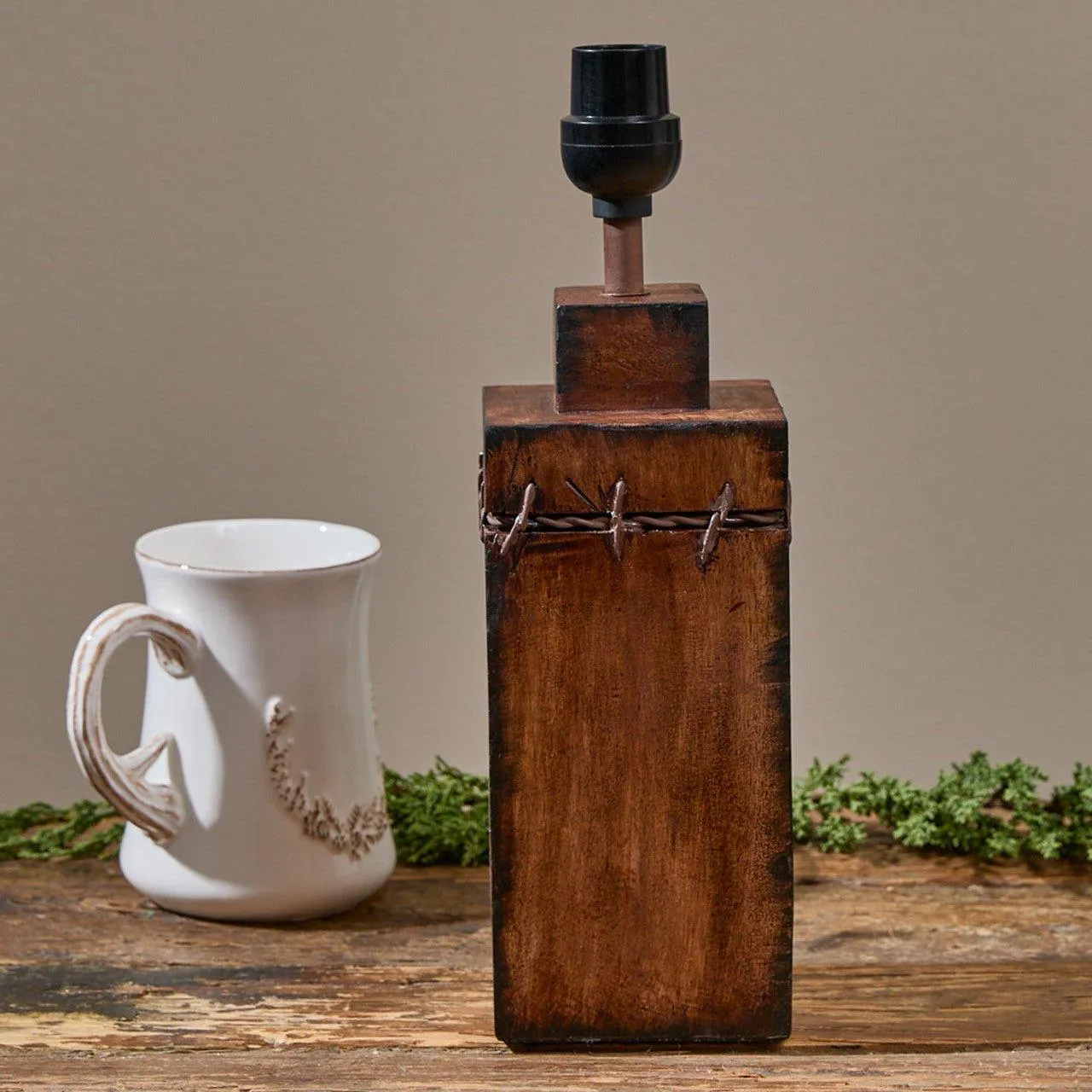 Rustic Ranch Wood Table Lamp