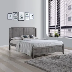 Rustic Wooden Queen Platform Bed - NH135903 throw blanket, decorative pillow