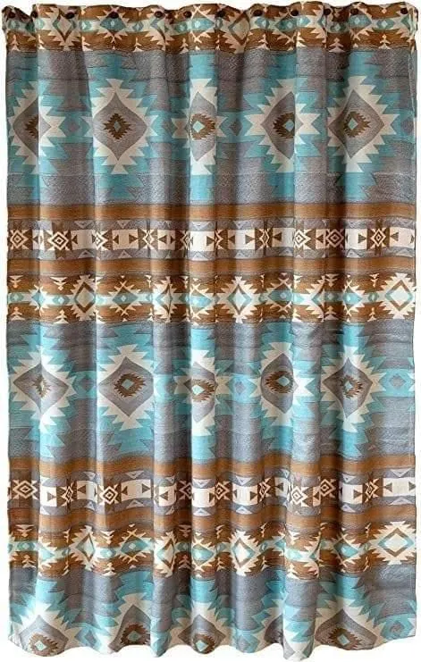 Santa Fe Sky Southwest Shower Curtain 3 piece sofa set, living room set