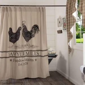 Sawyer Mill Charcoal Poultry Shower Curtain 3 piece sofa set, living room set