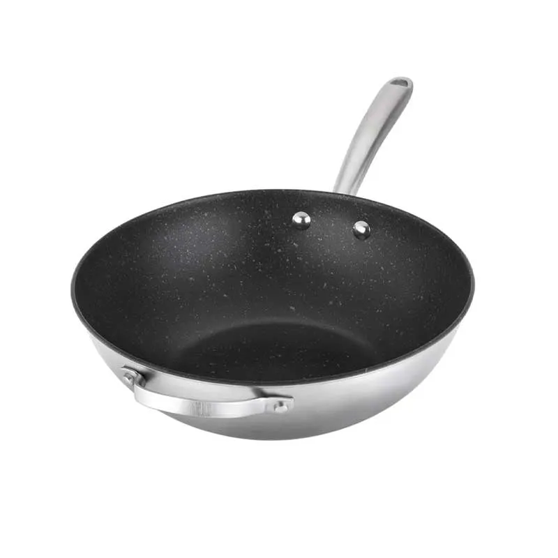 Scratch Guard Stainless Steel stir-fry pan, 29cm curtain fabric, upholstery textile