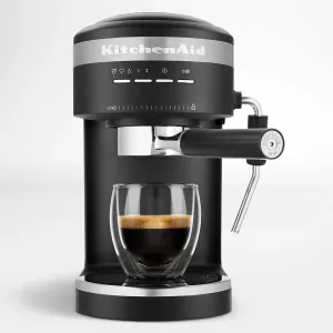 Semi Automatic Espresso Machine, Cast Iron Matte, 286 lamp shade, drum shade