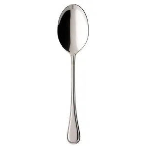 Serving spoon, Villeroy & Boch, Neufaden Merlemont, stainless steel napkin rings, dining placemats
