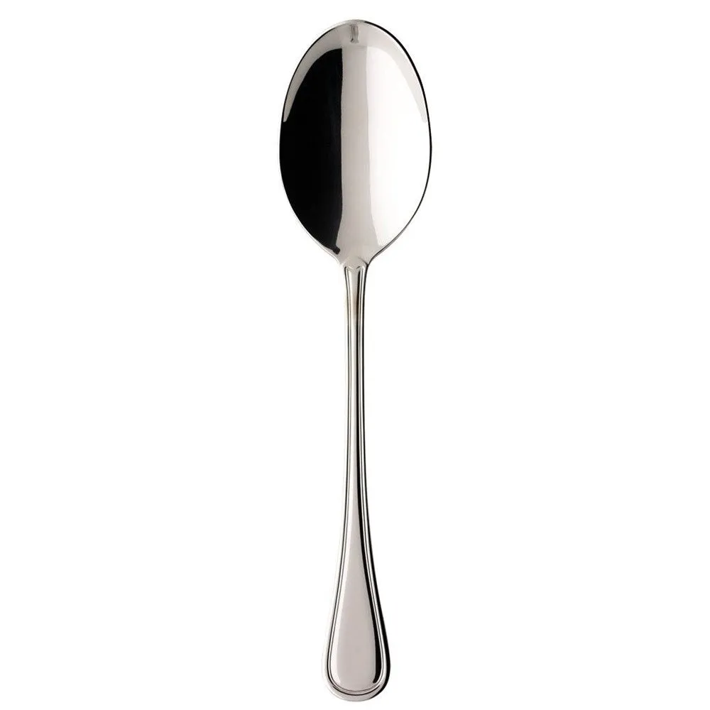 Serving spoon, Villeroy & Boch, Neufaden Merlemont, stainless steel napkin rings, dining placemats