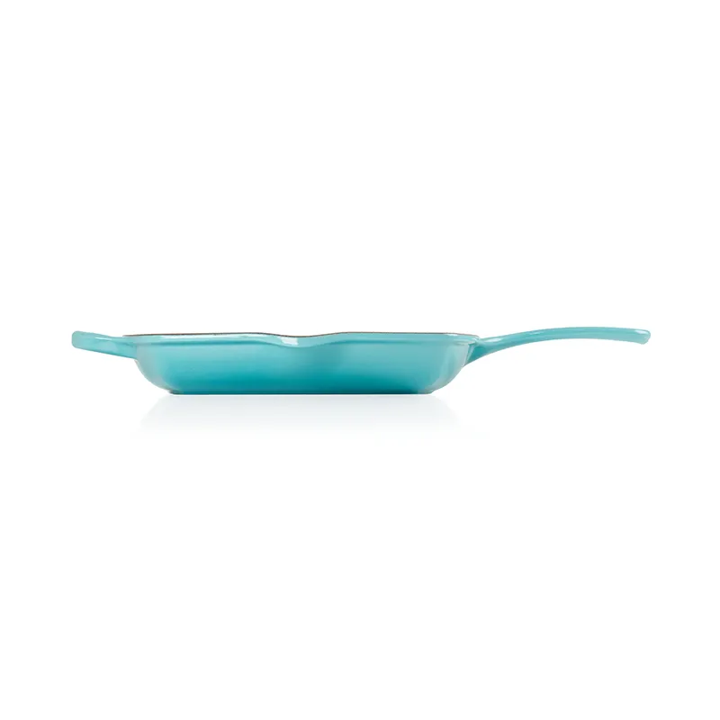 Signature Cast Iron Square grillit, 26cm, teal